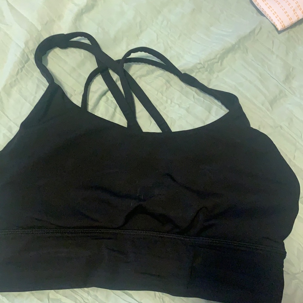 COPY - Black Lululemon energy longline bra